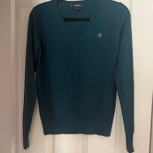 Ariat Women's Deep Teal V-Neck Sweater